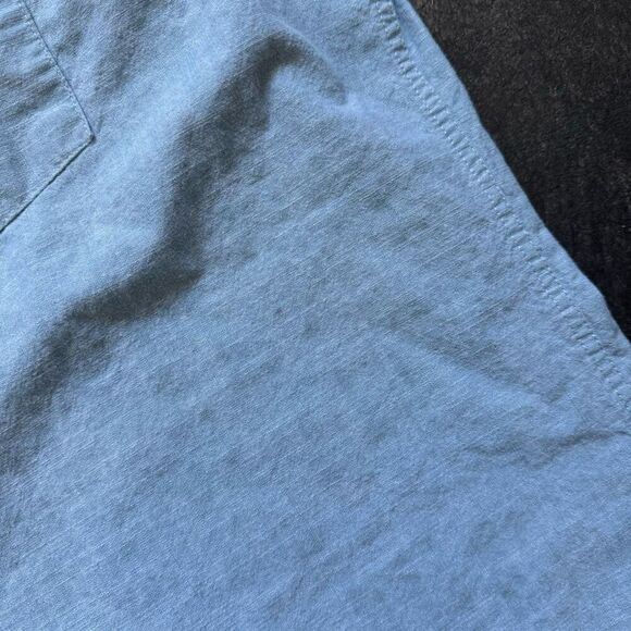 Hurley Blue Long Sleeve Button Up Shirt Size XL 100% Cotton Collared Shirt - Picture 4 of 13